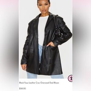 PLT Black Leather Jacket